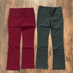 The Limited Maroon and Grey Business Casual Pant Bundle